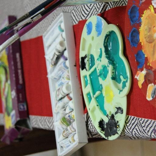 planned to write.. planned paint..,,  landed in tweet!