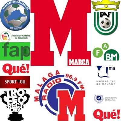 Twitter oficial de Marca Málaga, en colaboración con Radio Marca, Universidad de Málaga, Trofeo Rectora, Qué!, Sportyou, FAF, FMF, FAP, etc.