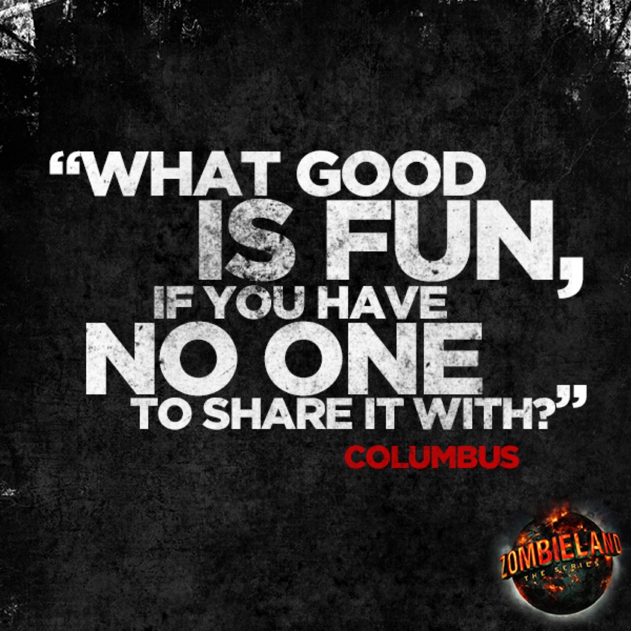 Zombieland is my favorite movie of all time. Walking dead is the best tv show. I guess im obsessed with zombies.