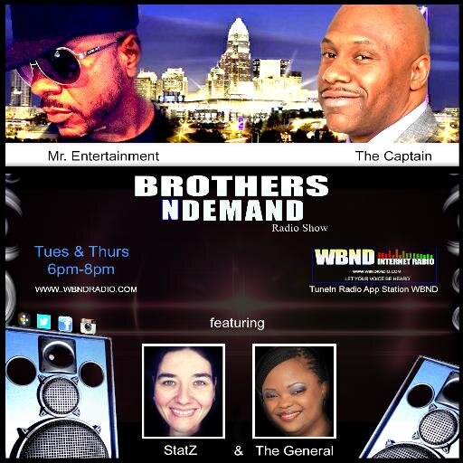 LIVE Radio Show on Tues & Thurs @ 6pmEST on @WBNDRadio -   https://t.co/GRzyYaGIlp & WBND RADIO APP | Call Line 803-692-6370 || FB & IG: Brothers NDemand