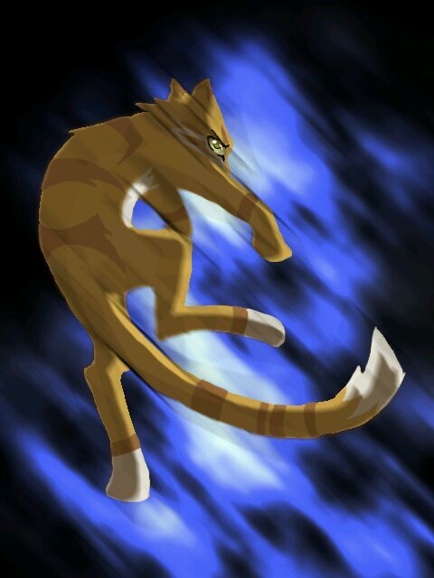 Yellow Tom with orange stripes. |Clan: BlazeClan| |Mate: None| |Rank: Leader| |Theme: Not Afraid| #Male #Single
