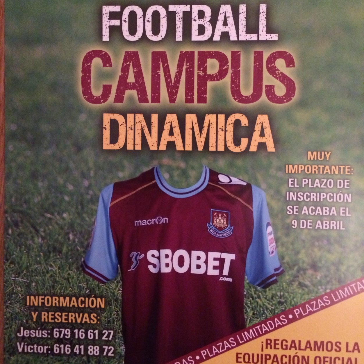Campuswestham's profile picture. Campus de tecnificacion e ingles en instalaciones de primera en londres, con entrenadores del westham united.
Contacto: 679166127