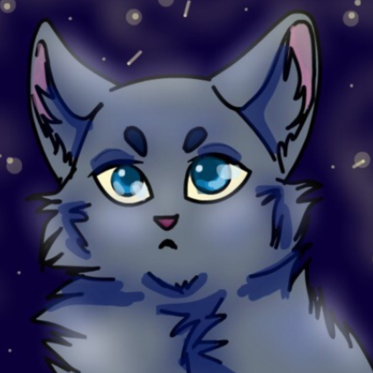 Gray fur and blue eyes. She-cat. Single. Littermate is Woodkit. I love snow. Ma is Dawnshine. Pa is Jaystar. 1 moon old.