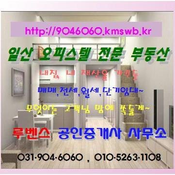 일산 오피스텔 전문 부동산 031-904-6060, 010-5263-1108