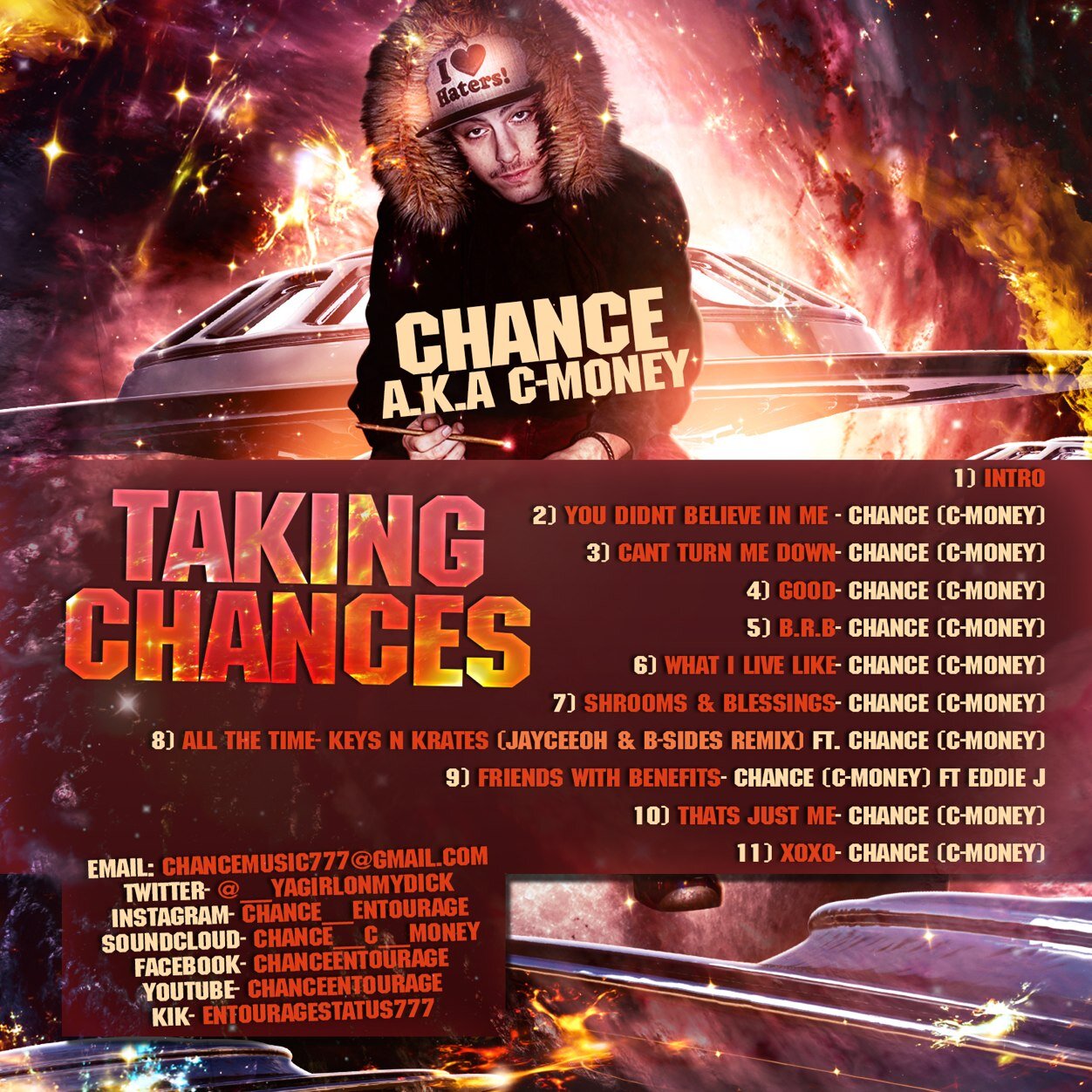 Promoting Chance & everybody else that rides with £ntourage $tatus! Real music & BIG business moves coming soon! Dont miss out! Follow @_YaGirlOnMyDick
