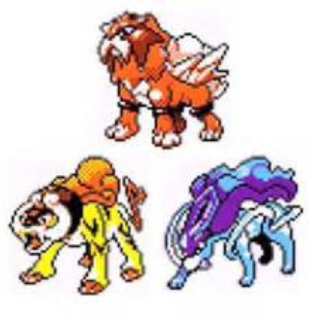 Entei is the loud one. Raikou is the dangerous one. Suicune has ribbons. Yeah, he's a bit of a special case.
3110-5903-4711