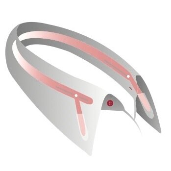 A new type of collar stays that support your entire shirt collar, keeping it upright and sharp all day long.