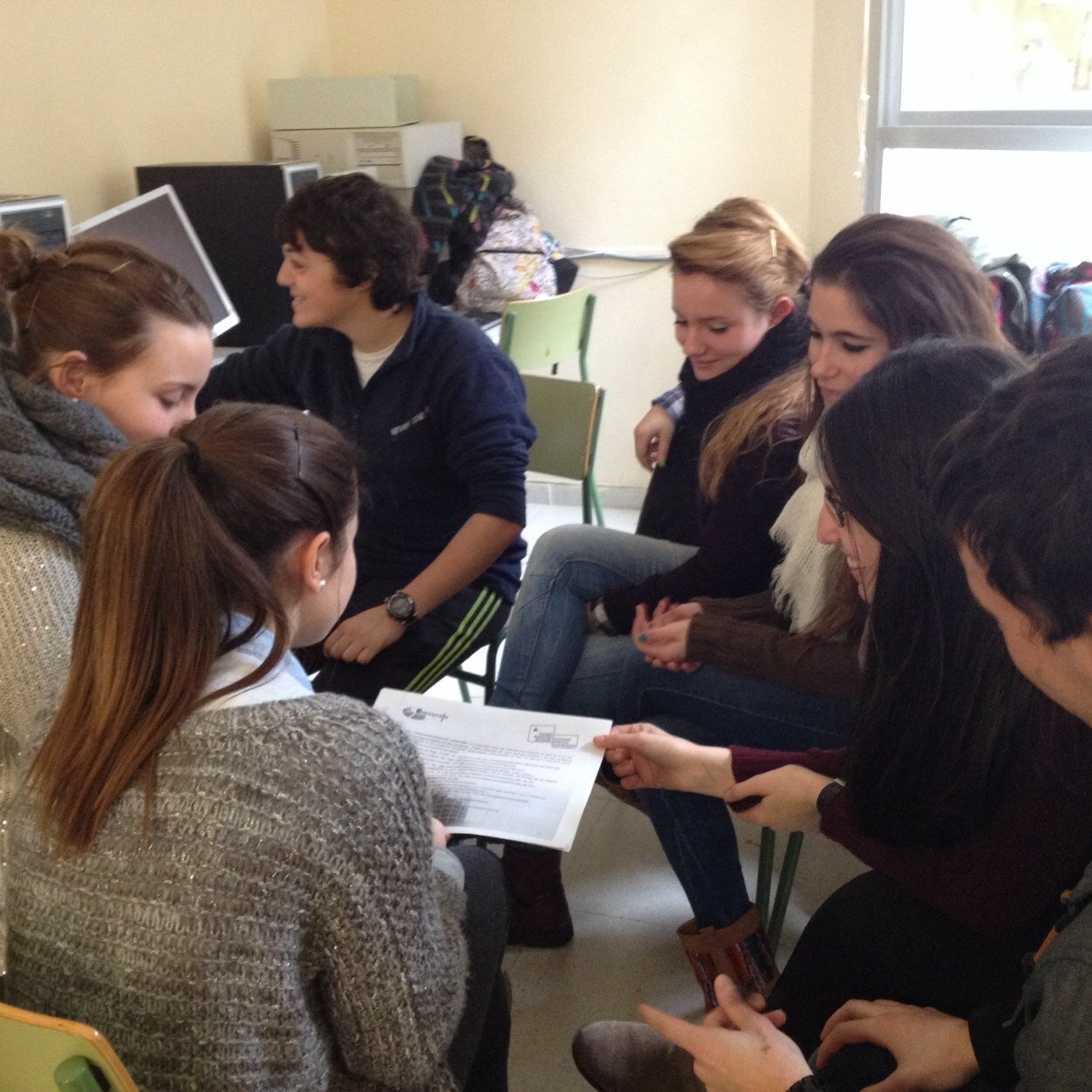 Concursantes de Euroscola 2014. Grupo formado por alumnos de bachiller del I.E.S Ciudad De Haro.