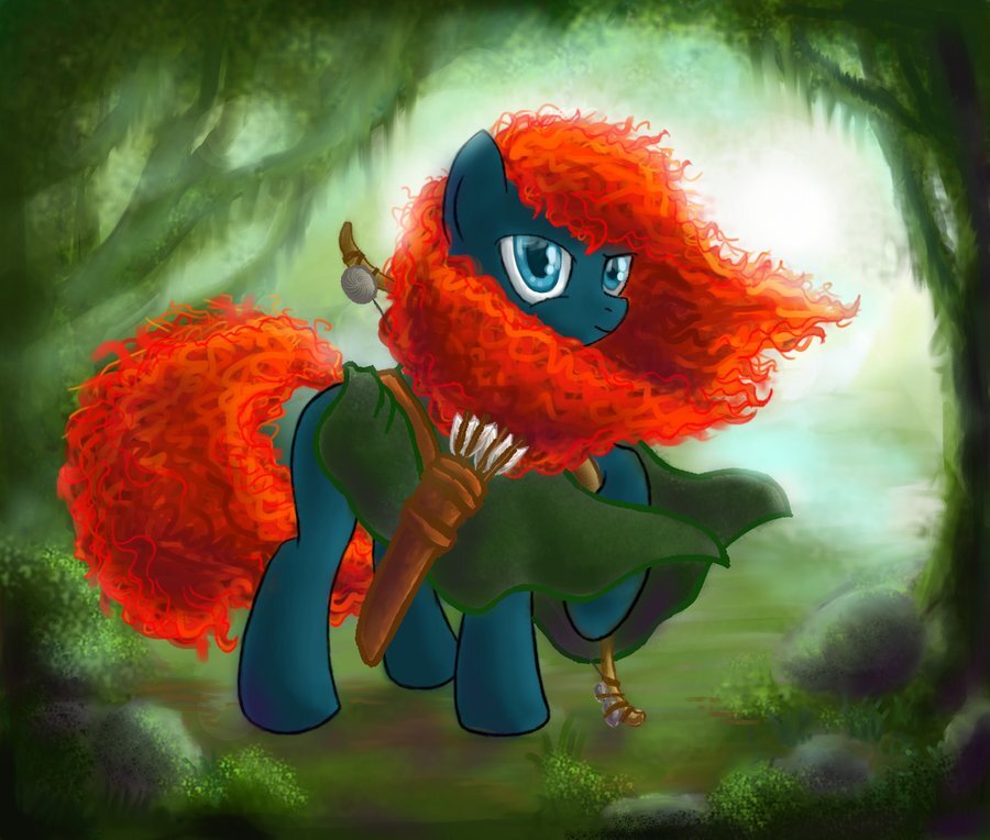 I'm Merida! I love being my own leader, shooting arrows with my row and run over the forest!