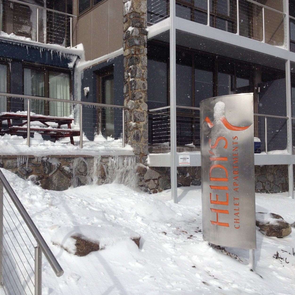 Mountain View Chalet at Heidi's is privately owned  luxury boutique chalet apartment only 50 meters to lifts and has its own private parking.