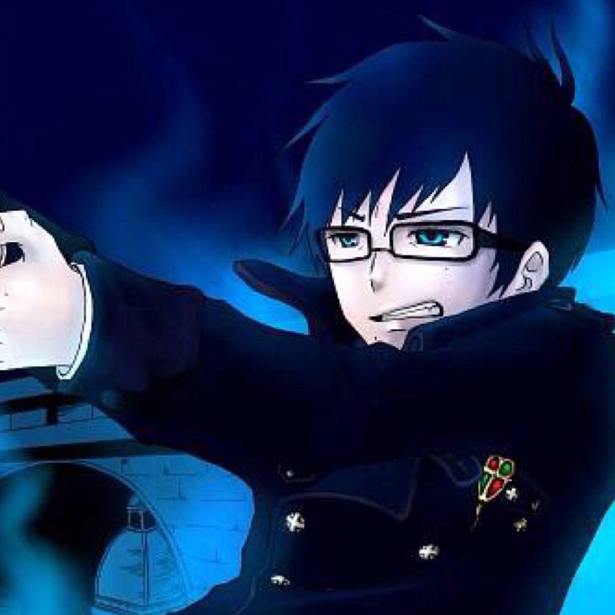 I'm Yukio Okumura. My older twin brother is @ExorcistofSatan. We may are not alike. I am a Exorcrist teacher at True Cross Academy.
