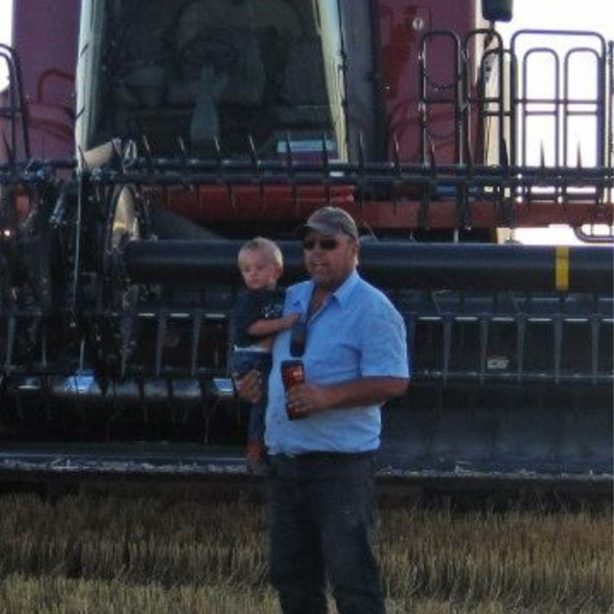 Farming across southern Alberta with my son.