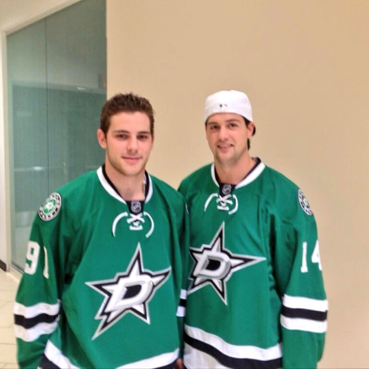 One of the biggest bromances in the NHL: Jamie Benn and Tyler Seguin of the Dallas Stars.