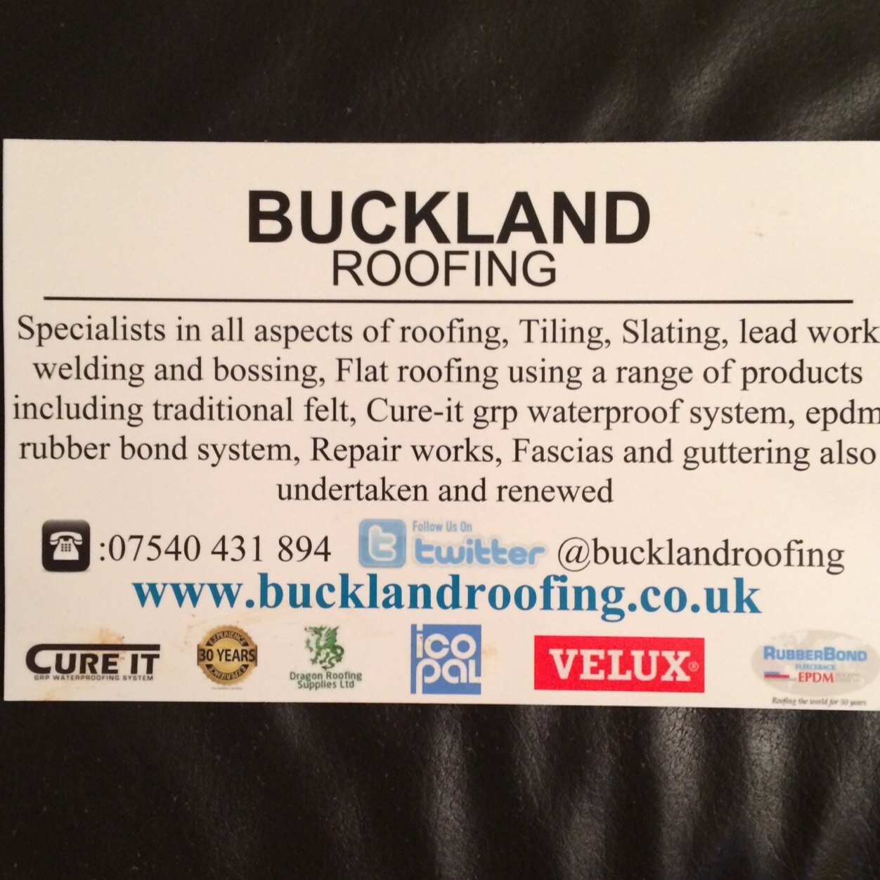 Buckland roofing specialise in every aspect of roofing, Please contact us on, mob:07540 431894 or visit us @ http://t.co/8MM1zjTVo9