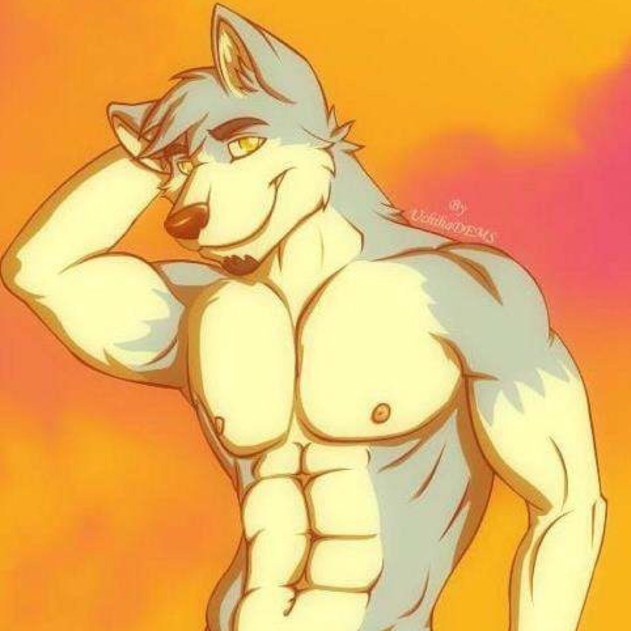 Greymuzzle wolf. Gay. Mentor. Optimist. Partnered. Always looking for a pet or a mentee.