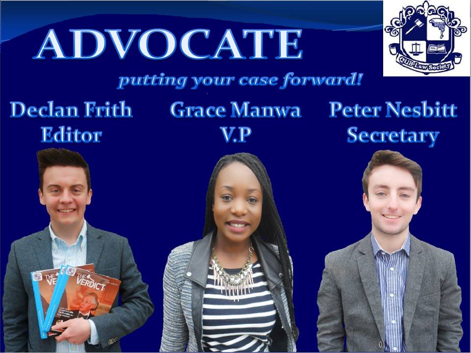 Vote For-Advocate in the upcoming @QUBLawSoc elections (Wednesday 26th 9am-1pm) via email. All candidates have great ideas for their respective roles!