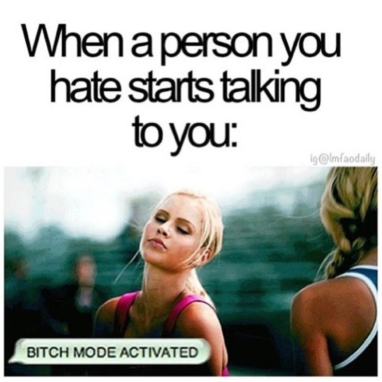 Everybody has those bitchy thoughts, about somebody that pisses them off but never say their thoughts. Thats not me. #AntiFemenist proud of my white privileges.