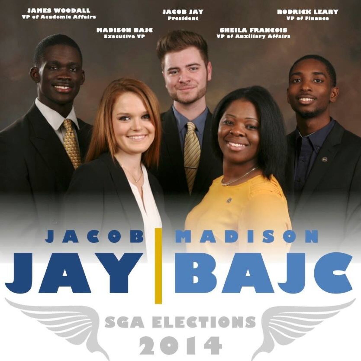 Excellence through experience. Please vote for the JAY-BAJC Ticket for SGA Executive Board on WINGS April 7-9. Follow us and we'll follow back!