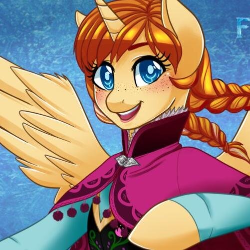 Hi! The name's Anna! I'm the sister of Elsa! Princess of Arendelle. Just looking to make some friends along the way!|#Crossover #MLP #Frozen #RP