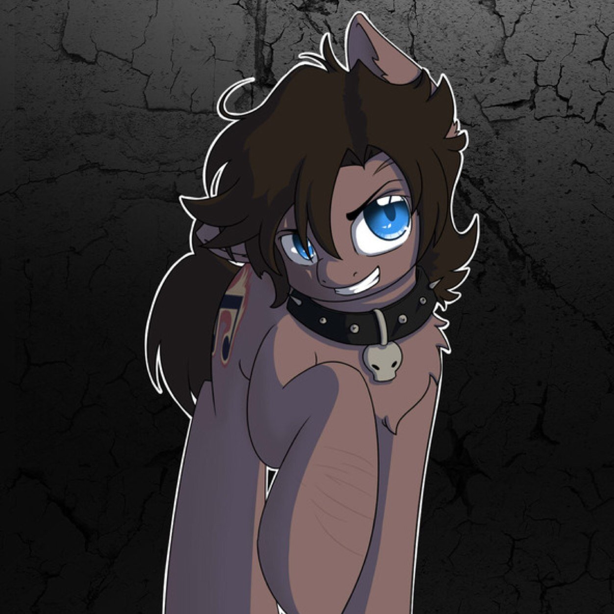 Uzi: single slightly insane stallion who loves sex slave: @Mlp_Ruby_light lil Fang: Single female changeling wants a master