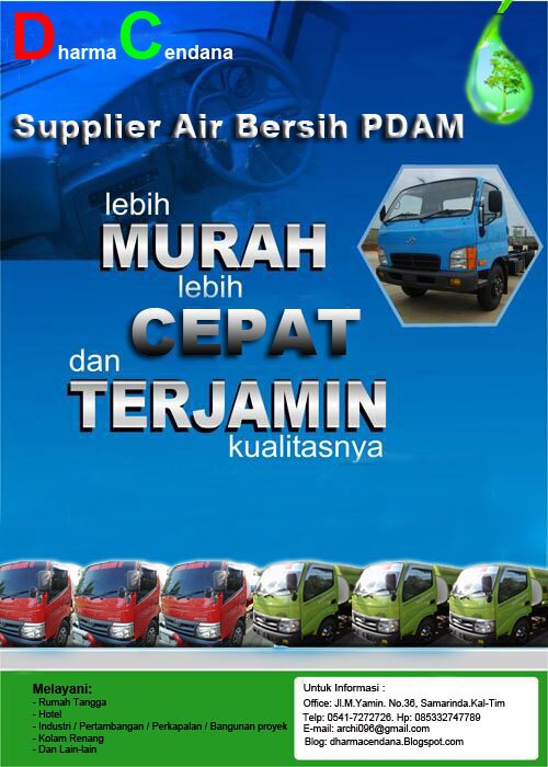 Menjual Air Bersih PDAM. hub: 085332747789 / 0541-7272726
Samarinda. Kalimantan Timur