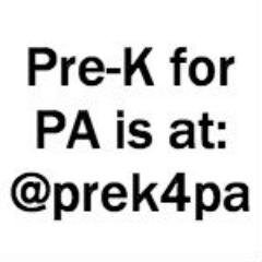 Pre-K for Pa is on Twitter at @prek4pa. Follow us there!