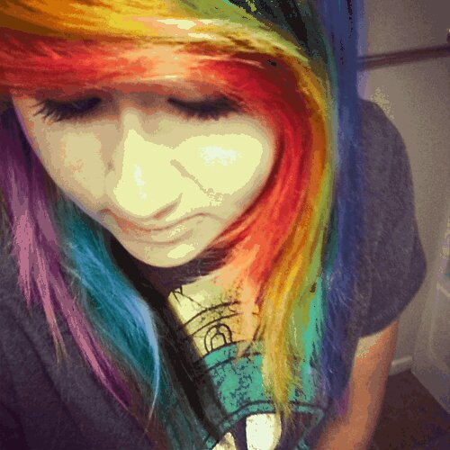 im17 im diffrent,i have freakin rainbow hairi love music (screamo/metal) i skateboard,and IM TAKEN 
PTV,SWS,BMTH,AA,BvB,OM&M