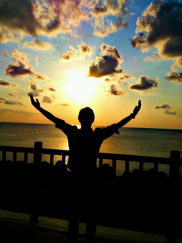 夕日に魅せられては・・・