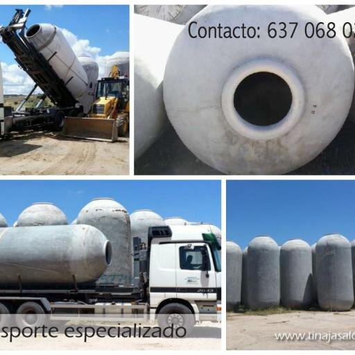 venta y transporte de depósitos de hormigón para cualquier uso liquido o solido desde 12000 litros a 22000 litros