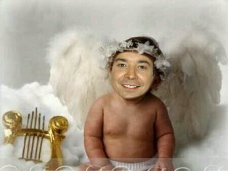 Hello! We are seniors at a Catholic school and our senior project is to evangelize Jimmy Fallon. #EvangelizeJimmy