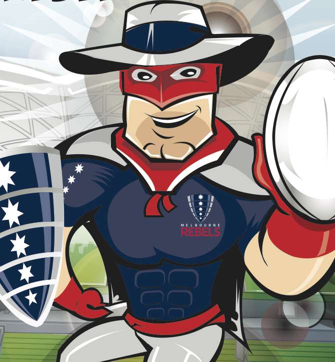 VicTheRebel's profile picture. I arrived in Melbourne in 1850, with little more than a rugby ball under my arm. I am  Vic The Rebel, the @MelbourneRebels Mascot!