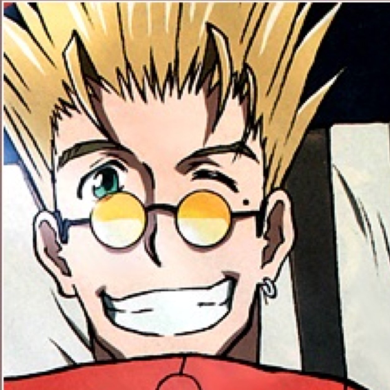 I'm the 60,000,000,000 Double Dollar bandit Vash the Stampede. The Humanoid Typhoon himself, but I'm not a bad guy. All I want is some food!