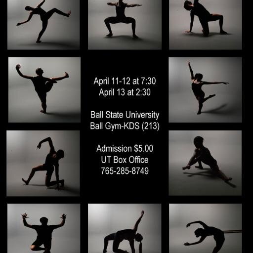 BSU Department of Theatre and Dance. Junior Dance Majors Choreography Showcase.
