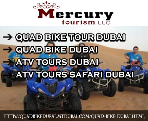 Our company offers the thrilling off-road quad biking experience in the city of Dubai. We offer our services for the groups and the individual as well .
