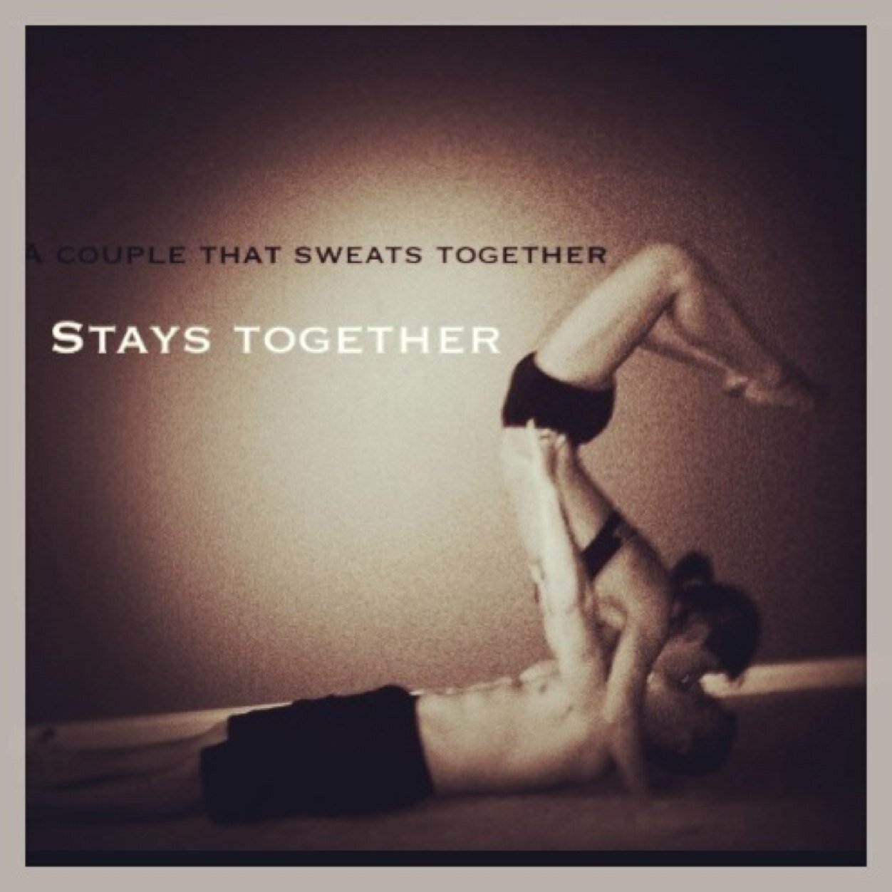 A couple that trains together, stays together.