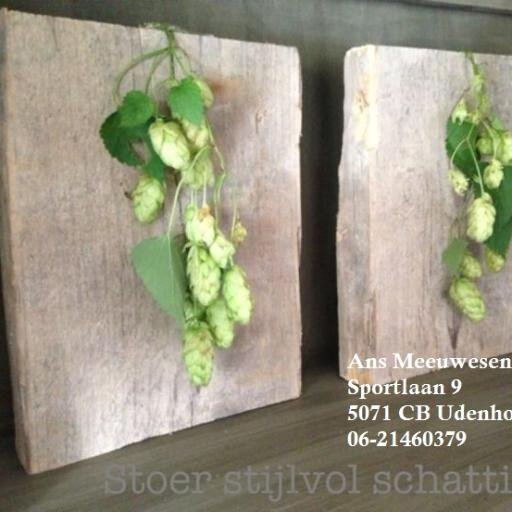 Stylen in huis met stoere en unieke woondecoraties van echt oud steigerhout, gecombineerd met andere natuurlijke materialen. Alles homemade.