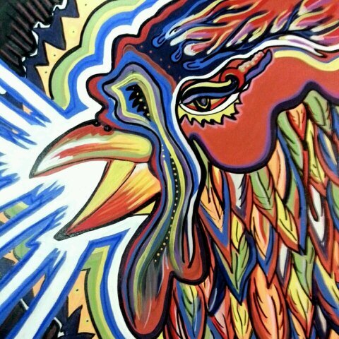 Sex Ed Teacher by Day, Chicken Artist by Night. #sexedandchickenart #artebycharlotte