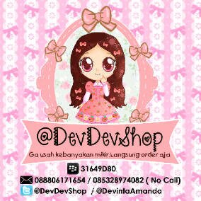 DevDevshop's profile picture. Jual aneka stuff dan berbagai macam tentang remaja. Products? CEK FAVORITE. Order? PIN:31649D80/SMS:088806171654. thx u3