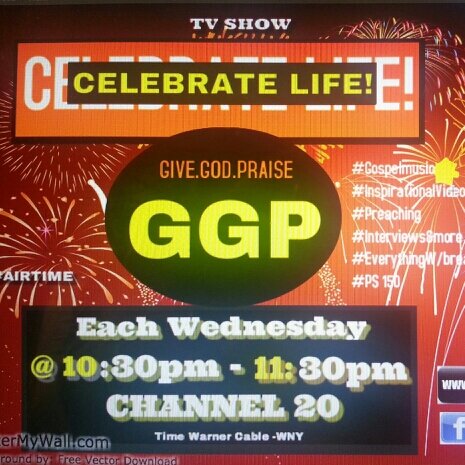 LifeGGP's profile picture. A Showcase 4 Gospel Artist
 & Talk Show where we 
  GIVE.GOD.PRAISE.


Contact me to be a Guest on the Show...