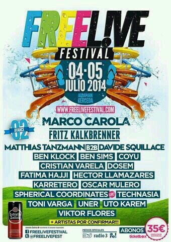 rrpp freelive festival. Contacto por md