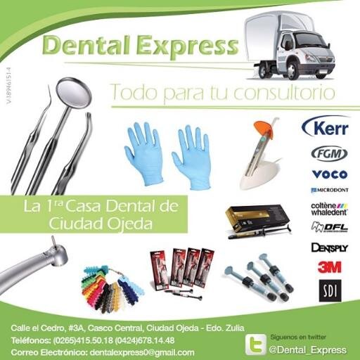 La Primera Casa Dental de Ciudad Ojeda.
 Distribuidor de Productos Odontologicos.
 #Odontotips: Dra. @Amdiedelv
 telfs: 0265-4155018/ 04246781448