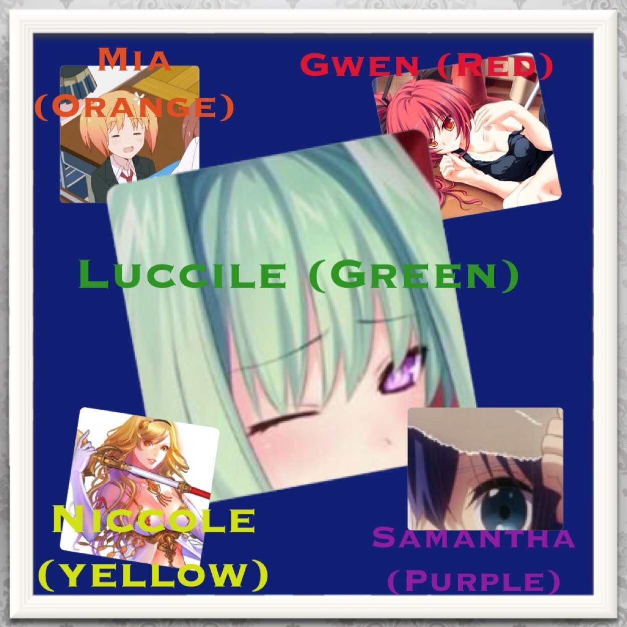 #OCRP We are the Magic Rainbow knights! Luccile:#Bi #Single Samatha: #Straight #Single Gwen: #Straight #Single Niccole #Bi #Single Mia: #Bi #Single