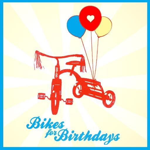 Bikes for Birthdays is a volunteer organization that gives bikes to children in need as surprise gifts on their birthday