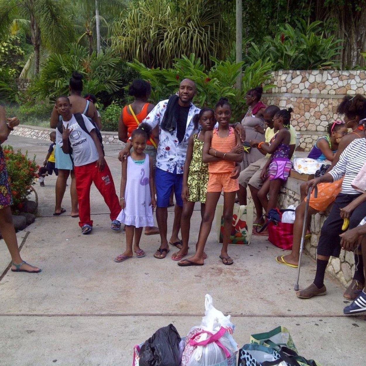 At duns river falls Jamaica