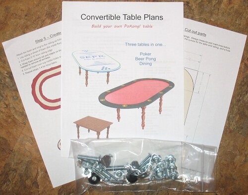 ConvertibleKits's profile picture. Build your own Pokong! convertible 3-in-1 poker / pong / dining table.  We sell kits and accessories.