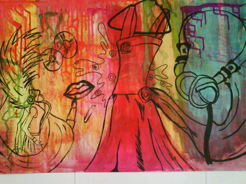 Paintings are a manifestation of the artist’s fascination with bright colors that dominate the canvasses.Artist believes art is a form of “visual bliss”