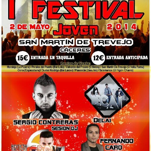 Pagina oficial del festival joven en san martin de trevejo (caceres) el 2 de mayo de 2014.  Organizacion: laura frade y yolanda flores