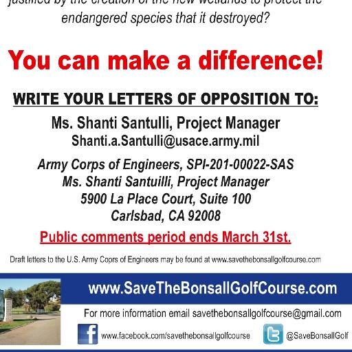 Save the Bonsall Golf Course
http://t.co/AqLYDS2vt5