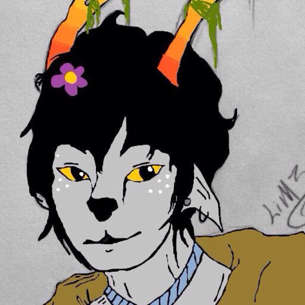 well hello +here! names allium dax+er! i am +he keeper of +hese woods, do no+ dare desecra+e +hem, as na+ure should be pro+ec+ed (Dancestor of @gamingBotanist)