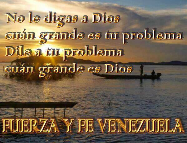 Amo a Dios, a mi familia y a mi país; quiero a mi Venezuela libre y próspera.